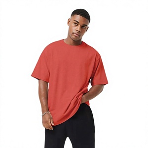 T-shirt Homme Oversize Rouge Uni en Polyester CLASSICAL TRENDS Respirant 220g Manches Courtes Col Rond Décontracté en Maille Jersey Design Uni - Product Image 1