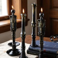 Bougie en cire de soja aromatique à longue tige, thème Halloween d'horreur transfrontalier, en forme d'alien créatif, pour décoration de fête intérieure