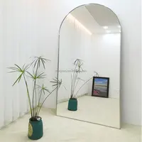 튼튼한 유행 큰 드레싱 거울 긴 거울 금속 금 짜맞춰진 아치형 지면 거울