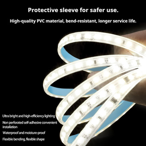 Bande lumineuse <span class=keywords><strong>LED</strong></span> sans fil 220V SMD2835, étanche <span class=keywords><strong>IP44</strong></span>, 120 <span class=keywords><strong>LED</strong></span>, <span class=keywords><strong>ruban</strong></span> flexible en PVC, 3000K-6000K/R/G/B/Y, 50000 heures - Product Image 2