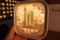 Vente en gros de lampes de nuit LED en papier 3D créatives de haute qualité, cadeaux souvenirs, décorations d'intérieur, décorations de bureau, pour la chambre à coucher