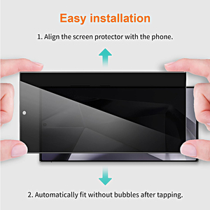 Protector de Pantalla de Vidrio Templado 9H con Privacidad, Antirayones, Sin Burbujas, Táctil Sensible para <span class=keywords><strong>Samsung</strong></span> S24 S25 S26 Ultra - Product Image 2