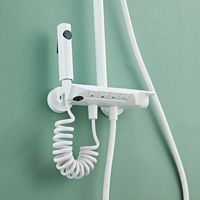 Ensemble de douche pluie moderne en céramique de haute qualité avec contrôle thermostatique rétractable en acier inoxydable et cascade