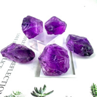 Pierre brute d'améthyste naturelle du Brésil de haute qualité, cristal de quartz améthyste violet foncé brut, pierre précieuse de guérison pour la fabrication de bijoux