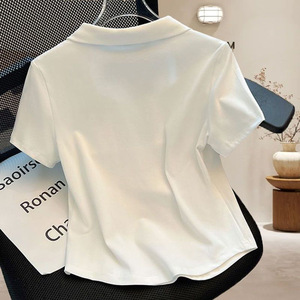 <span class=keywords><strong>Polo</strong></span> pour femmes en <span class=keywords><strong>coton</strong></span> de haute qualité, coupe ajustée, 100% <span class=keywords><strong>coton</strong></span>, vente en gros personnalisée pour l'été - Product Image 2