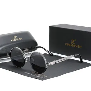 KINGSEVEN Glasses Men Fashion Gothic Steampunk Sun Glasses For Men Vintage Polarized Brand Designer Glasses Women Shades 7579