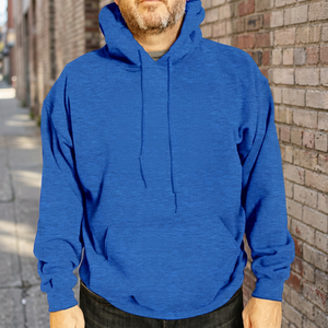 Sudadera con Capucha Azul Rey para Hombre, Corte Regular, Algodón French Terry, Informal, con Bolsillo Delantero, para Otoño - Product Image 4