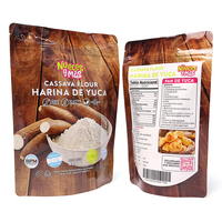 Sachet d'emballage de poudre de patate douce de haute qualité, pochette à fermeture éclair verticale, sac d'emballage de poudre imprimé sur mesure