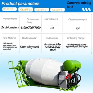 Bétonnière hydraulique portable et mélangeur de ciment monté sur châssis pour la construction et la construction routière - Product Image 2