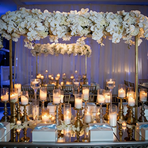 LANJO Adjustable Long Table Crosser Horizontal Bridget Floral Balloon Stand Over The Table <b>Frame</b> for <b>wedding</b> events - Product Image 1