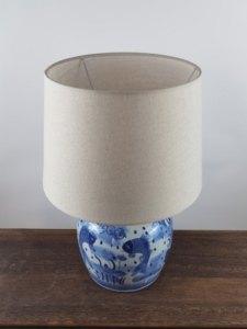 Phong Cách Mới Màu Xanh Và Trắng Cá Mô Hình Đèn Gốm Kết Cấu Đèn Gốm Với Giá Mục Tiêu - Product Image 5