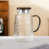 Tasse en verre à motif martelé de style européen avec poignée, tasse à lait et jus de luxe légère pour la maison, ensemble d'eau résistant à la chaleur