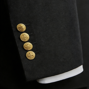 <span class=keywords><strong>Traje</strong></span> Personalizado de Estilo Retro para Hombre, 100% Lana, Color Negro <span class=keywords><strong>Azul</strong></span> <span class=keywords><strong>Marino</strong></span>, con Botones Metálicos, <span class=keywords><strong>Traje</strong></span> MTM para Hombre, Alta Calidad, Hecho a Medida - Product Image 6