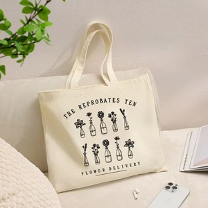 The Reprobates Ten Flower Delivery - Bolsa de lona con estampado de arte floral vintage, bolso de hombro para compras diarias y regalos - Product Image 2