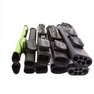 KS Black Pu 1/2 Rod Box Cue Tube 8 1/2 Inch Shockproof Portable Billiard Case for Snooker and Pool Cues - Product Image 1