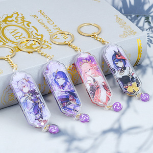 <span class=keywords><strong>Genshin</strong></span>-Llavero de impacto de Anime, colgante de doble cara acrílico, llavero para bolsa, accesorio - Product Image 3