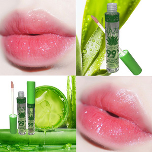 Brillo Labial Hidratante de <span class=keywords><strong>Aloe</strong></span> <span class=keywords><strong>Vera</strong></span>, Color Transparente Cambiante, Lápiz Labial Líquido Natural Protector de Labios, Maquillaje - Product Image 2