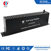 KERBS PoE SPD 1 Port RJ45 Gigabit 48V CAT6 Dispositif de protection contre les surtensions Ethernet certifié CE en alliage d'aluminium pour routeur et câble réseau