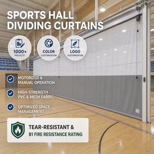 Rideau de séparation pour gymnase, salle multisports, rideau de séparation pour terrain de badminton, salle d'entraînement de basketball, séparation d'entrepôt - Product Image 1