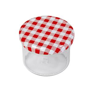 Deti Einmachglas 230ml mit Twist-off-Deckel Ø 82mm 3 x Karo Rot/Weiß 3 x Karo Blau/Weiß PVC-frei Blue Seal 6er Bandeja - Product Image 2