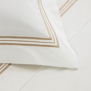 SANHOO Draps de lit <span class=keywords><strong>d</strong></span>'hôtel de haute qualité, taille Queen, ensembles de literie <span class=keywords><strong>d</strong></span>'hôtel brodés dorés, collections - Product Image 2