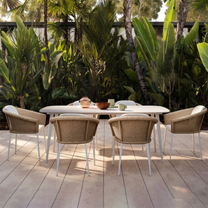 Ensemble <span class=keywords><strong>de</strong></span> mobilier <span class=keywords><strong>de</strong></span> jardin haut <span class=keywords><strong>de</strong></span> gamme <span class=keywords><strong>en</strong></span> <span class=keywords><strong>rotin</strong></span> PE, style pastoral, pour cour, <span class=keywords><strong>table</strong></span> et chaises, balcon, extérieur, imperméable, protection solaire, chaises <span class=keywords><strong>de</strong></span> jardin - Product Image 3