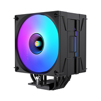 Ventilateur de dissipateur thermique ARGB 12CM LOVINGCOOL prêt à être expédié avec affichage de température, 5V 4 broches PWM, roulement fluide, refroidisseur de processeur pour boîtier d'ordinateur de jeu Intel