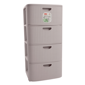 Cassettiera salvaspazio 4C (40x40x80cm) DOMUS HOME COLLECTION Greige 90101 - Product Image 2