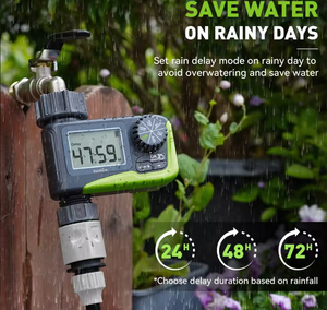 جهاز تحكم أوتوماتيكي في المياه من البلاستيك لتأخير المطر ، مؤقت سهل الاستخدام للحديقة والعشب-مساعد حديقة جيد! - Product Image 6