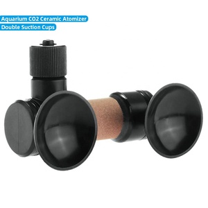 Difusor de burbujas de dióxido de tanque de peces de ventosa doble de alta calidad Tessellator acuario <span class=keywords><strong>CO2</strong></span> atomizador de cerámica - Product Image 1