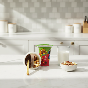 Biscotti a Forma di Dito al Cioccolato e Crema di Fragola Croccanti Certificati Halal Cinesi in Confezione Cup-Box - Product Image 1