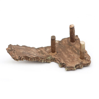Plateforme de bain de soleil pour tortue, abri en résine en forme de tronc d'arbre, grotte d'escalade pour reptile, ornement en roche artificielle pour aquarium, terrarium, habitat