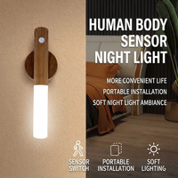 Lampe de nuit LED à détecteur de mouvement magnétique rechargeable, sans fil, à fixer au mur, pour chambre, couloir, escalier, placard