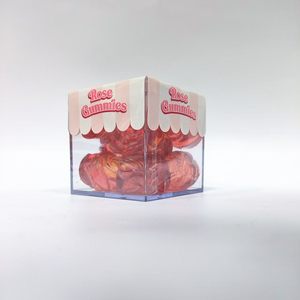 <span class=keywords><strong>Caramelle</strong></span> Fruttate Dolci per San Valentino, Gommose a Forma di <span class=keywords><strong>Rosa</strong></span> <span class=keywords><strong>Rosa</strong></span> 50g in Scatola di Plastica - Product Image 1
