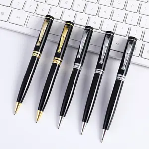 Manufacturers Wholesale Rotating Black Metal Ballpoint Pen Advertising Gift Signing Pen