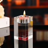 Support de bougie carré en verre personnalisé avec gravure laser 3D, cube en cristal K9 vierge pour bougies chauffe-plat, idéal pour gravure laser (outil X)