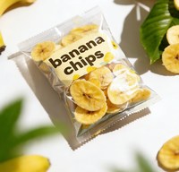 Sachet d'emballage personnalisé à scellage central pour chips de banane, chips de plantain, sachet en plastique Mylar pour pop-corn, sachet pour snacks croustillants et chips de pommes de terre