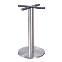 Base de table industrielle en fer forgé pour restaurant, bar, café, style tulipe, en fonte, en métal, en acier inoxydable