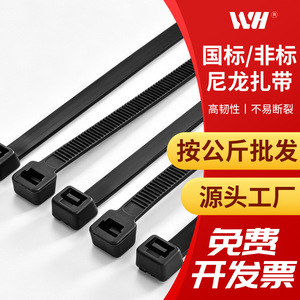 เว่ยหาง สายรัดเคเบิลไนลอนสีดำ ความหนา 0.08-0.18 มม. ความทนทานสูง สำหรับจัดการสายไฟ หลายขนาด ขายส่งเป็นกิโลกรัม - Product Image 1