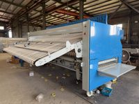 Machine pliante pour draps non tissés à usage hospitalier et hôtelier, équipement de repassage et de lavage avec composant moteur central