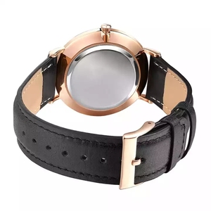 Montres personnalisées de luxe moderne minimaliste en acier inoxydable <span class=keywords><strong>montre</strong></span> horlogère 3ATM étanche bracelet en cuir cadeau Reloj - Product Image 4