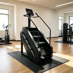 Máquina Eléctrica para Subir Escaleras, Construcción Metálica, Ajustable, Uso Comercial, Equipo de Ejercicio para Todo el Cuerpo, Escaladora Negra - Product Image 3