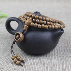 สร้อยข้อมือไม้หกเม็ด 108 เม็ด ขนาด 6 มม. ไม้ลายมังกร เครื่องประดับสำหรับทุกเพศ สำหรับพิธีทางศาสนา - Product Image 2