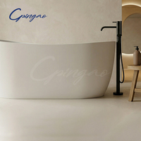 Pack économique : Baignoire Whirlpool blanche profonde, de forme unique, avec offre spéciale, en surface solide