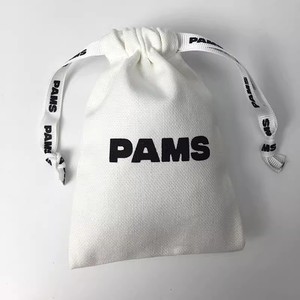 Petit sac de supermarché en toile de coton personnalisé avec logo, en tissu mousseline, avec cordon de serrage, sacs cadeaux recyclés imprimés pour le Black Friday - Product Image 3