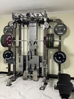 Rack d'entraînement multifonctionnel 2-en-1 en acier de qualité supérieure avec ensemble de rangement pour squats, idéal pour la gym et la remise en forme, personnalisable avec votre logo