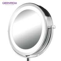 Greenworks — miroir de maquillage sur pied personnalisé, support réglable, avec lumière Led, table de bureau, 1x/3x/5x/7x/10x