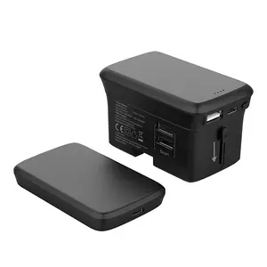 Populaire Custom Snelle Oplader 5000ma Mobiele Power Reis Conversie Socket Van Conversie Stekkers Voor Buitenlandse Reizen Reisadapter