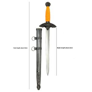 Sabre de Chevalier Européen en Acier Inoxydable, Lame de 220 mm, Main Droite, Poignée en Plastique, Compatible Lave-Vaisselle, pour Jeux et Films - Product Image 4