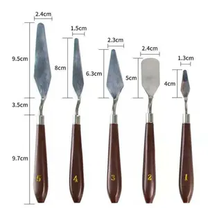 art supplies tools of painting knife,5pcs artist crafts plastic spatula palette knife for artists